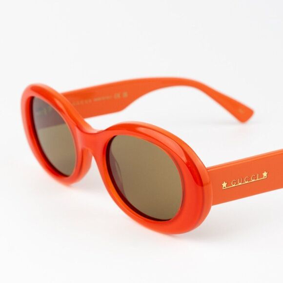 NEW Gucci GG1587S 003 Orange Brown Women Oval Sunglasses GG 1587S main image 6
